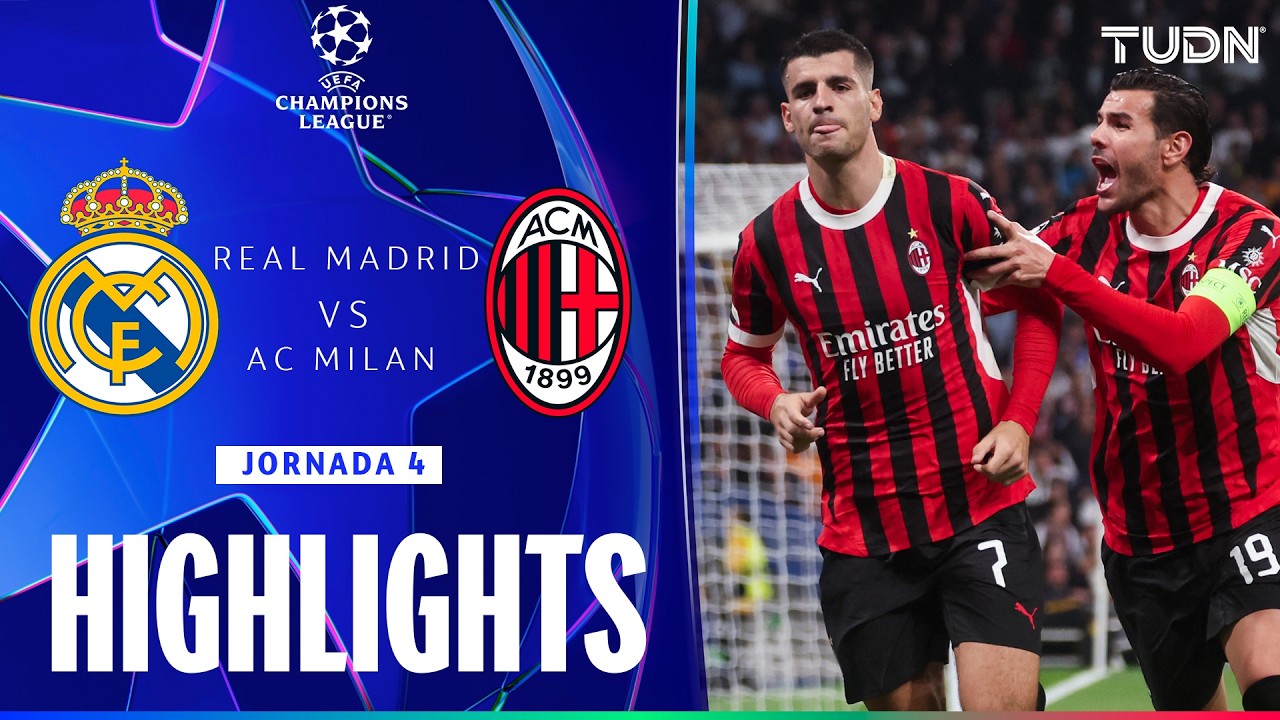 HIGHLIGHTS - Real Madrid vs Milan | UEFA Champions League 24/25 | TUDN - YouTube