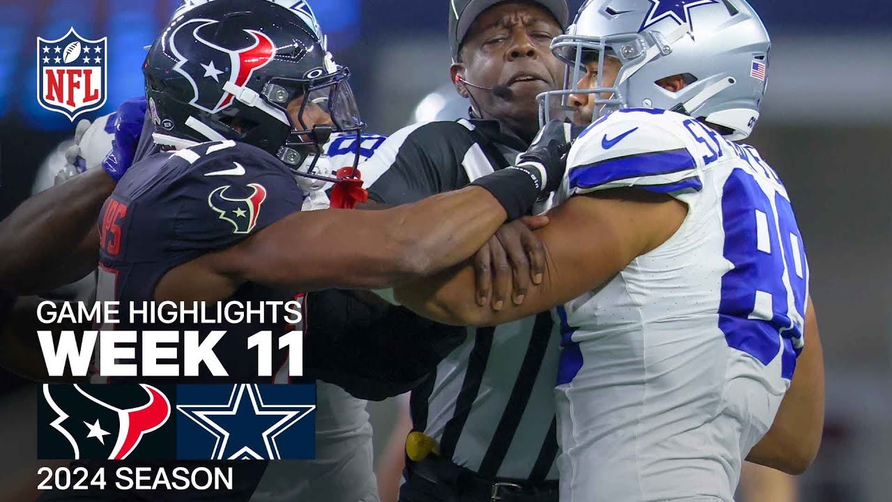 Houston Texans vs. Dallas Cowboys Game Highlights | NFL 2024 Season Week 11 - YouTube