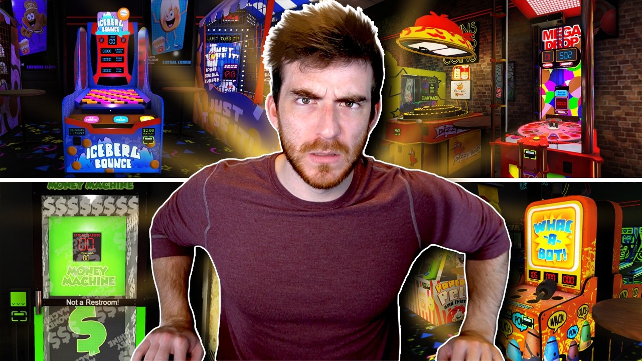 I will beat every single arcade game in this god damn simulator - YouTube