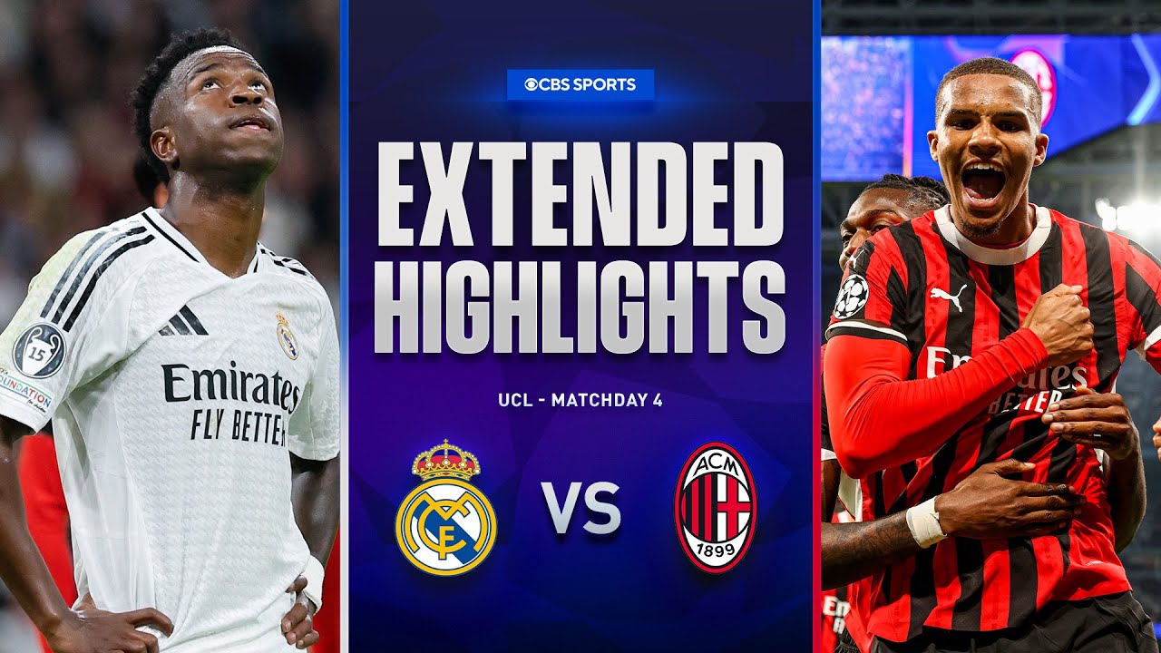 Real Madrid vs. AC Milan: Extended Highlights | UCL League Phase MD 4 | CBS Sports Golazo - YouTube